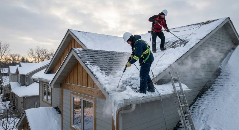 Roof Ice Dam Removal in Renton, WA